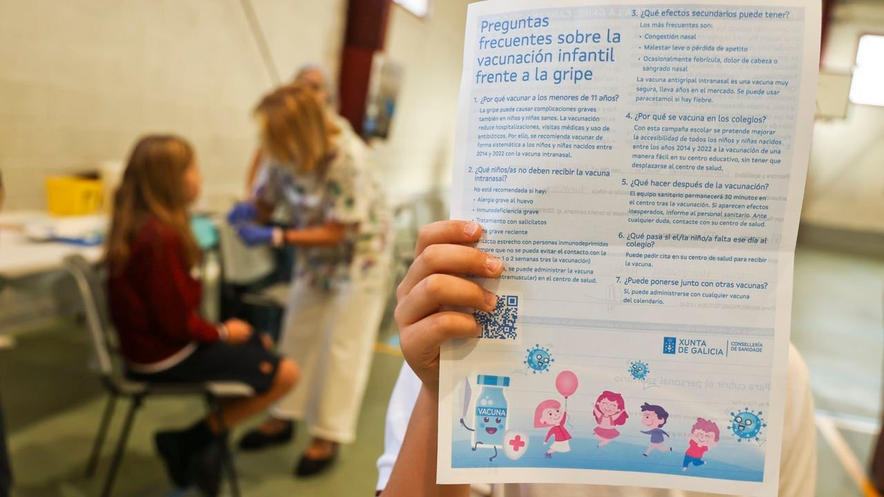 Estos son los colegios del área de Ferrol en los que se vacunará a los niños de la gripe