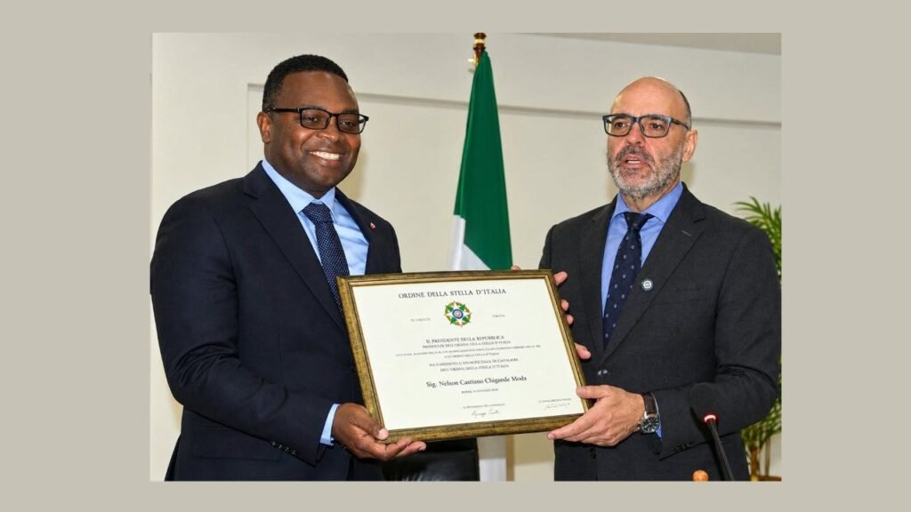 Itália condecora Nelson Moda com Ordem da Estrela de Itália por dedicação à causa da paz